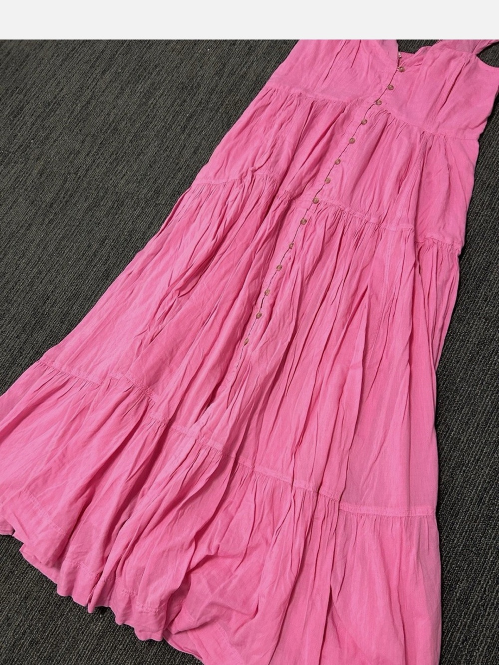Pilcro Anthropologie Flutter Sleeve Button-Front Maxi Dress LINED - Picture 9 of 9